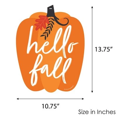 Big Dot of Happiness Fall Pumpkin - Hanging Porch Halloween or Thanksgiving Party Outdoor Decorations - Front Door Decor - 1 Piece Sign 4 Big Dot of Happiness Fall Pumpkin - Hanging Porch Halloween or Thanksgiving Party Outdoor Decorations - Front Door Decor - 1 Piece Sign - Image 4