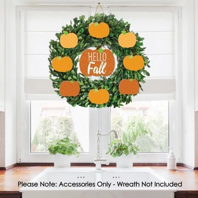 Big Dot of Happiness Pumpkin Patch - Fall, Halloween or Thanksgiving Party Front Door Decorations - DIY Accessories for Wreath - 9 Pieces 2 Big Dot of Happiness Pumpkin Patch - Fall, Halloween or Thanksgiving Party Front Door Decorations - DIY Accessories for Wreath - 9 Pieces - Image 2