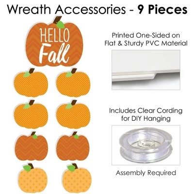 Big Dot of Happiness Pumpkin Patch - Fall, Halloween or Thanksgiving Party Front Door Decorations - DIY Accessories for Wreath - 9 Pieces 3 Big Dot of Happiness Pumpkin Patch - Fall, Halloween or Thanksgiving Party Front Door Decorations - DIY Accessories for Wreath - 9 Pieces - Image 3