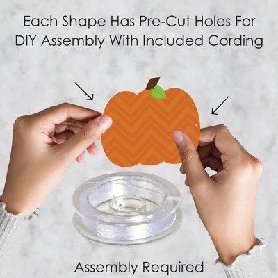 Big Dot of Happiness Pumpkin Patch - Fall, Halloween or Thanksgiving Party Front Door Decorations - DIY Accessories for Wreath - 9 Pieces 4 Big Dot of Happiness Pumpkin Patch - Fall, Halloween or Thanksgiving Party Front Door Decorations - DIY Accessories for Wreath - 9 Pieces - Image 4