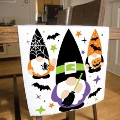 Big Dot of Happiness Halloween Gnomes - Spooky Fall Party Dining Tabletop Decor - Cloth Table Runner - 13 x 70 inches