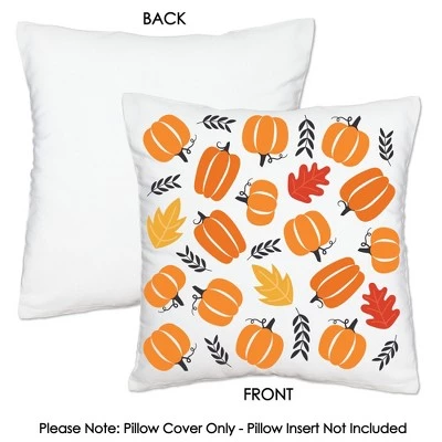 Big Dot of Happiness Fall Pumpkin - Halloween or Thanksgiving Party Home Decorative Canvas Cushion Case - Throw Pillow Cover - 16 x 16 Inches 5 Big Dot of Happiness Fall Pumpkin - Halloween or Thanksgiving Party Home Decorative Canvas Cushion Case - Throw Pillow Cover - 16 x 16 Inches - Image 5