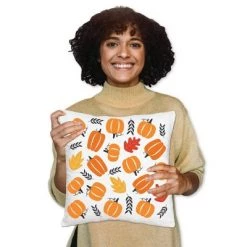 Big Dot of Happiness Fall Pumpkin - Halloween or Thanksgiving Party Home Decorative Canvas Cushion Case - Throw Pillow Cover - 16 x 16 Inches 11 Big Dot of Happiness Fall Pumpkin - Halloween or Thanksgiving Party Home Decorative Canvas Cushion Case - Throw Pillow Cover - 16 x 16 Inches -Halloween Decorations Sales Store unnamed file 568