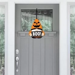 Big Dot of Happiness Halloween Gnomes - Hanging Porch Spooky Fall Party Outdoor Decorations - Front Door Decor - 1 Piece Sign