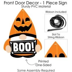 Big Dot of Happiness Halloween Gnomes - Hanging Porch Spooky Fall Party Outdoor Decorations - Front Door Decor - 1 Piece Sign -Halloween Decorations Sales Store unnamed file 571