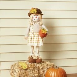 The Lakeside Collection Lakeside Harvest Scarecrow - Halloween, Autumn Statue Decoration - 24" -Halloween Decorations Sales Store unnamed file 59