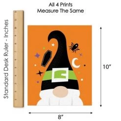 Big Dot of Happiness Halloween Gnomes - Unframed Spooky Fall Linen Paper Wall Art - Set of 4 - Artisms - 8 x 10 inches -Halloween Decorations Sales Store unnamed file 593