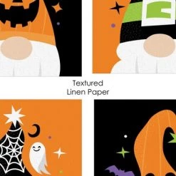 Big Dot of Happiness Halloween Gnomes - Unframed Spooky Fall Linen Paper Wall Art - Set of 4 - Artisms - 8 x 10 inches -Halloween Decorations Sales Store unnamed file 594