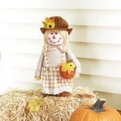 The Lakeside Collection Lakeside Harvest Scarecrow - Halloween, Autumn Statue Decoration - 24" -Halloween Decorations Sales Store unnamed file 60