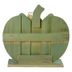 Northlight 14.5" Green Wooden Fall Harvest Table Top Pumpkin with Bow -Halloween Decorations Sales Store unnamed file 614