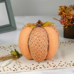 Northlight 8.5" Orange Autumn Harvest Thanksgiving Table Top Pumpkin