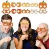 Big Dot of Happiness Pumpkin Patch Glasses and Masks - Paper Card Stock Fall, Halloween or Thanksgiving Party Photo Booth Props Kit - 10 Count