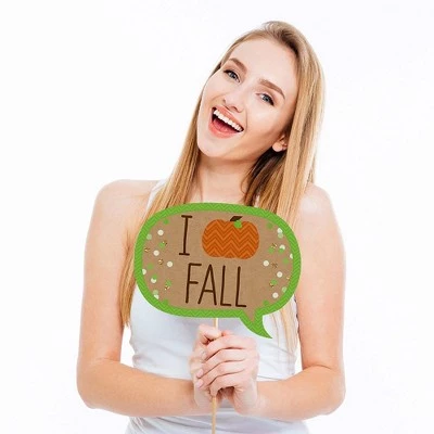 Big Dot of Happiness Pumpkin Patch - Fall, Halloween or Thanksgiving Party Photo Booth Props Kit - 20 Count 2 Big Dot of Happiness Pumpkin Patch - Fall, Halloween or Thanksgiving Party Photo Booth Props Kit - 20 Count - Image 2