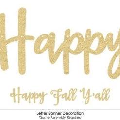 Big Dot of Happiness Pumpkin Patch - Fall Party Letter Banner Decor - 36 Banner Cutouts and No-Mess Real Gold Glitter Happy Fall Y'all Banner Letters -Halloween Decorations Sales Store unnamed file 645
