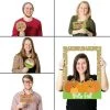 Big Dot of Happiness Pumpkin Patch - Fall, Halloween or Thanksgiving Party Photo Booth Picture Frame and Props - Printed on Sturdy Material