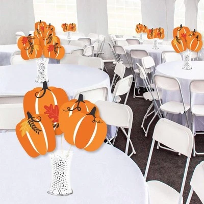 Big Dot of Happiness Fall Pumpkin - Halloween or Thanksgiving Party Centerpiece Sticks - Showstopper Table Toppers - 35 Pieces 1 Big Dot of Happiness Fall Pumpkin - Halloween or Thanksgiving Party Centerpiece Sticks - Showstopper Table Toppers - 35 Pieces