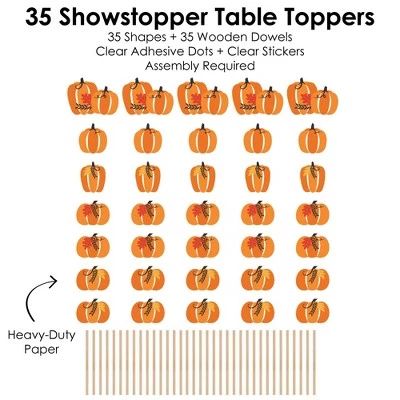 Big Dot of Happiness Fall Pumpkin - Halloween or Thanksgiving Party Centerpiece Sticks - Showstopper Table Toppers - 35 Pieces 4 Big Dot of Happiness Fall Pumpkin - Halloween or Thanksgiving Party Centerpiece Sticks - Showstopper Table Toppers - 35 Pieces - Image 4