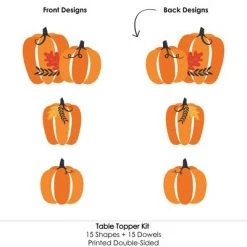 Big Dot of Happiness Fall Pumpkin - Halloween or Thanksgiving Party Centerpiece Sticks - Table Toppers - Set of 15 7 Big Dot of Happiness Fall Pumpkin - Halloween or Thanksgiving Party Centerpiece Sticks - Table Toppers - Set of 15 -Halloween Decorations Sales Store unnamed file 674