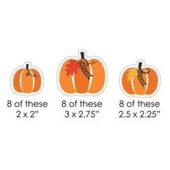 Big Dot of Happiness Fall Pumpkin - DIY Shaped Halloween or Thanksgiving Party Cut-Outs - 24 Count