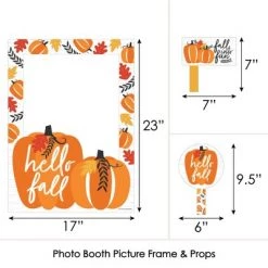 Big Dot of Happiness Fall Pumpkin - Halloween or Thanksgiving Party Selfie Photo Booth Picture Frame and Props - Printed on Sturdy Material -Halloween Decorations Sales Store unnamed file 687