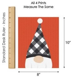 Big Dot of Happiness Fall Gnomes - Unframed Autumn Leaf Linen Paper Wall Art - Set of 4 - Artisms - 8 x 10 inches -Halloween Decorations Sales Store unnamed file 708