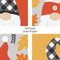 Big Dot of Happiness Fall Gnomes - Unframed Autumn Leaf Linen Paper Wall Art - Set of 4 - Artisms - 8 x 10 inches -Halloween Decorations Sales Store unnamed file 709