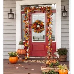 Plow & Hearth Pumpkin Stack Topiary with Urn
