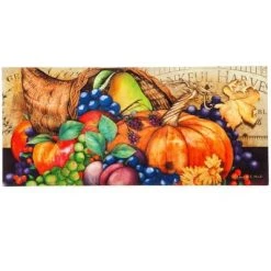 Evergreen Indoor Outdoor Doormat Bundle Set of 5 - Frame and 4 Welcome Seasonal Inserts Halloween Pumpkin Gnome Gather Harvest Thanksgiving -Halloween Decorations Sales Store unnamed file 744
