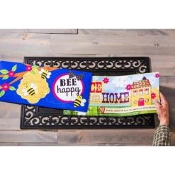 Evergreen Indoor Outdoor Doormat Bundle Set of 5 - Frame and 4 Welcome Seasonal Inserts Halloween Pumpkin Gnome Gather Harvest Thanksgiving -Halloween Decorations Sales Store unnamed file 746