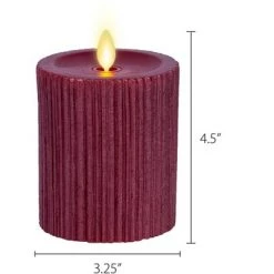 Luminara - Ribbed Metallic Red Flameless Candle Pillar - Recessed Top Unscented 9 Luminara - Ribbed Metallic Red Flameless Candle Pillar - Recessed Top Unscented -Halloween Decorations Sales Store unnamed file 762
