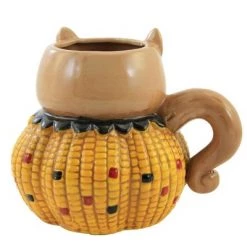Tabletop 5.25" Harvest Critter Mug Johanna Parker Halloween Fall Turkey Drink Transpac - Drinkware
