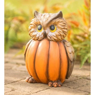 Wind & Weather Owl in a Pumpkin Sculpture 1 Wind & Weather Owl in a Pumpkin Sculpture