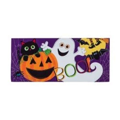 Evergreen Indoor Outdoor Doormat Bundle Set of 5 - Frame and 4 Welcome Seasonal Inserts Halloween Ghost Cardinal Thanksgiving Gnome -Halloween Decorations Sales Store unnamed file 775