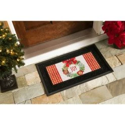 Evergreen Indoor Outdoor Doormat Bundle Set of 5 - Frame and 4 Welcome Seasonal Inserts Halloween Ghost Cardinal Thanksgiving Gnome -Halloween Decorations Sales Store unnamed file 778