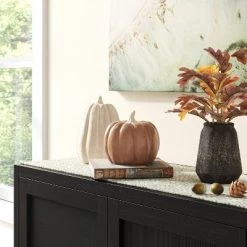 Large Ceramic Gourd Pumpkin Cream - Threshold™