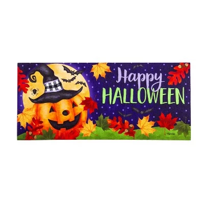 Evergreen Jolly Jack Sassafras Indoor Outdoor Switch Doormat 1'10"x10" Purple 2 Evergreen Jolly Jack Sassafras Indoor Outdoor Switch Doormat 1'10"x10" Purple - Image 2