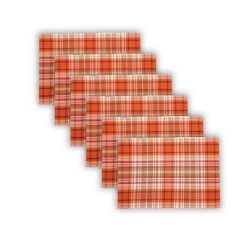 C&F Home Briar Plaid Fall Harvest Placemat Set of 6