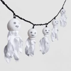 Hyde & EEK! Boutique 10ct Incandescent Fabric Ghost Halloween String Lights - Hyde & EEK! Boutique™ -Halloween Decorations Sales Store unnamed file 890