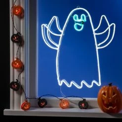 Hyde & EEK! Boutique LED Neon Rope Ghost with Moving Arms Halloween Novelty Sculpture Light - Hyde & EEK! Boutique™