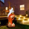 HOMCOM 9ft Halloween Inflatable Tree with Ghost and Pumpkin, LED Lighted for Home Indoor Outdoor Garden Lawn Decoration Party Prop