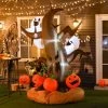 HOMCOM 8ft Halloween Inflatable Lighted Outdoor Decoration LED - Dead Tree with Ghost Pumpkins
