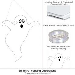 Big Dot of Happiness Hanging Spooky Ghost - Outdoor Hanging Decor - Halloween Party Decorations - 10 Pieces 8 Big Dot of Happiness Hanging Spooky Ghost - Outdoor Hanging Decor - Halloween Party Decorations - 10 Pieces -Halloween Decorations Sales Store unnamed file 944