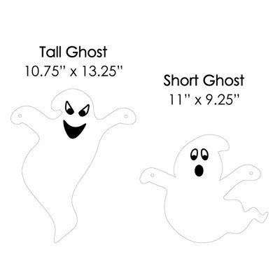 Big Dot of Happiness Hanging Spooky Ghost - Outdoor Hanging Decor - Halloween Party Decorations - 10 Pieces 4 Big Dot of Happiness Hanging Spooky Ghost - Outdoor Hanging Decor - Halloween Party Decorations - 10 Pieces - Image 4