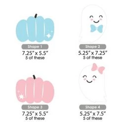 Big Dot of Happiness Boo-y or Ghoul - Ghost and Pumpkin Decorations DIY Halloween Gender Reveal Party Essentials - Set of 20 -Halloween Decorations Sales Store unnamed file 955