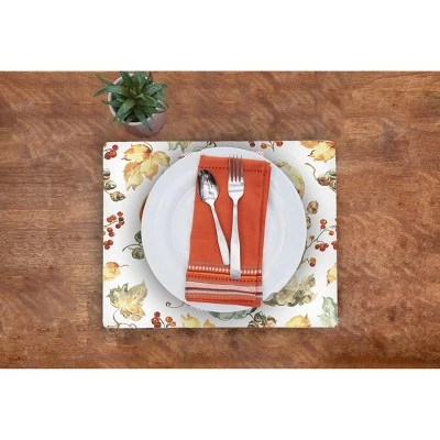 C&F Home Watercolor Pumpkin Fall Harvest Hardboard Placemat Set of 6 2 C&F Home Watercolor Pumpkin Fall Harvest Hardboard Placemat Set of 6 - Image 2