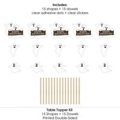 Big Dot of Happiness Spooky Ghost - Halloween Party Centerpiece Sticks - Table Toppers - Set of 15 -Halloween Decorations Sales Store unnamed file 982