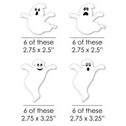 Big Dot of Happiness Spooky Ghost - DIY Shaped Halloween Party Cut-Outs - 24 Count